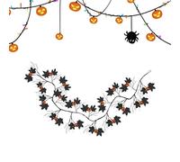 Generico Halloween Willow Vine Lights, Halloween Pumpkins Climber Lamp, 70.87 Inches 54 LED, Twig Wall Garland Waterproof Lighting, Ideal for Holiday, Mirror, Porch, Garden, Bedroom, and Staircase