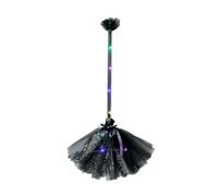 Genérico Halloween Witch Broom LED Light Up Cosplay Halloween Witch Brooms | Halloween Party Witch Costume Broom for Students Women Teens Adults Haunted House Graveyard Party Escape Room