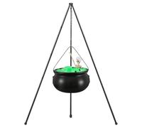 Genérico Halloween Witch Cauldron, Large Cauldron with Tripod, 10.24x10.24x7.87inches, Sturdy and Realistic Design, Ideal for Haunted House, Outdoor, Indoor Porch, Lawn, Entryway, or Fence Decoration