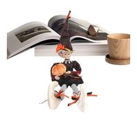 Genérico Halloween Witch Doll, Halloween Fairy Doll, ABS+Polyester Posable Ornament Festive Figure for Holiday Bedroom, Festival, Hallway, Interior Party Home Decor, 15.5x31.5x29cm