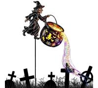 Genérico Halloween Witch Garden Light LED Flowing Witch Flowing Light