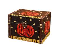 Generico Halloween Wooden Box - Halloween Creepy Wooden Box, Spooky Halloween Storage Case | Spooky Keepsake Case, Decorative Halloween Treat Box, Horror Themed Wooden Organizer for School Party