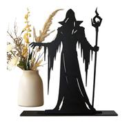 Generico Halloween Wooden Decorations Gothic Silhouette Rustic Sculpture