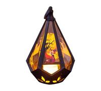 Generico Halween Lantern Decor - Castle de 9 pulgadas Witch Spooky Light para césped, camino con iluminación a pilas, para niños para decoración de fiestas, negro, caja de regalo