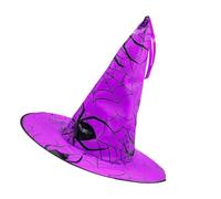 Generico Halween Web Print Hat - Sombrero de fiesta de disfraz de SpiderWeb | Sombreros de mago con brujo de araña decorativo, sombrero Daostume de exterior, haz que tu familia y tus amigos se sientan