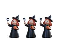 Generico Halween Witch Decor - Witch Tiny Figurines Decor En El Dormitorio | 3 Piezas Esculturas De Halloween Decoraciones Para Jardín Exterior En El Jardín Dormitorio De Cama Para Festivar