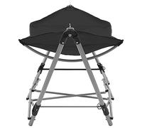 Genérico Hamaca con Soporte Plegable Negra,Jardín,Artículos de Exterior,Hamacas-44365