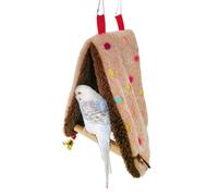 Genérico Hamaca para Aves - Casa Suave Y Cálida con Posadero,Hamaca para s Y Cabaña para Aves con Posadero,para Agapornis Canario En Hogar Interior Invierno Y Clima Frío