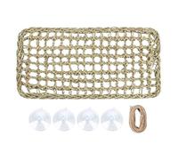 Generico Hamaca para colgar en la pared | Hay & Rope Material, 15.7in x 7.1in, Flexible Jungle Vine Decor | Lizard Snake Terrarium Climbing Plant Bed | Suction Cup Mount, Gecko Habitat Accessory