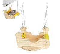 Genérico Hamaca para Jaula De Hurones Y Mascotas - Madera con Forma De Un Avión Mascotas - Hamaca De Enana | Hámster Enano, Jerbo, Erizo, Chinchilla, Conejo y