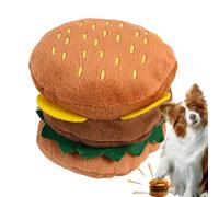 Genérico Hamburger Squeaky Dog Chew Toys, Fun Hamburger Shaped Chewer, Puppy Teething Toys, Pet Toy with Noise Function, Play with Safe Design, for Reduce Boredom Travel Beach Pool Park Home Garden