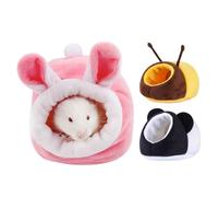 Genérico Hamster Bed,1pcs Hamster Sleeping Mat,13x11x8cm Pet Bed House, Warm Sleep Mat For Hamsters, Cute Cartoon Rabbit Squirrel Mini Cage, Small Animal Beds, Animal Cage Accessories
