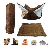Genérico Hamster Bed - Cave Tunnel Mat Warm | Small Animal Hammock, Breathable Pet Cushion, Warm Pet Lounger for Sugar Glider Ferret Cage Sleeping Resting Hiding Playing Climbing Winter