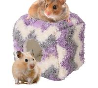 Genérico Hamster Bed, Enclosed Plush Nest, 3.94x3.94x3.94IN Soft Sleeping Cushion with Plush Build, Small Pet Cage Accessory, Hamster Bed with Design, Cushion for Chinchilla Mice