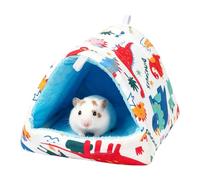 Genérico Hamster Bed - Plush Warm Small Animal Cage Habitat Decor, 20 x 20 x 15 cm Winter Hamster House Sleeping Nest | Cage for Dwarf Hamsters, Sugar Gliders, Hedgehogs, Squirrels, Small Pets