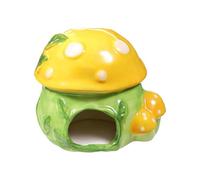 Genérico Hamster Cave, Ceramic Sleeping, 4.41x4.41x3.54 Inches Pet Rest Bed with Cool Ventilated Design, Ceramic Small Animal Shelter, Cage Decor House with Soft Finish, Pet Cave for Home Use