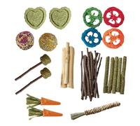 Genérico Hamster Chew Toys, Small Animal Teeth Care, Bite-Resistant Wood Treats, Safe Teething Toy, Cage Accessories, Assorted Sizes, Ideal for Gerbils, Chinchillas, and Small Pets