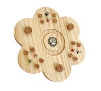 Genérico Hamster Chew Toys Wood, Squirrel Training Toy, Lovebird Playing Device for Metal Stimulation, Parakeet Puzzle Training Chewing Tools, 6.1x6.1x0.39 Inches