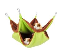 Genérico Hamster Hammock, Double-Layer Squirrel Bed, Portable Sugar Glider, Soft Pet Hangable Hammock Bedding, Small Pet Cage Accessories for Hamster, Ferret, Chinchilla, Double-Layer Hamster Hammock