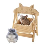 Genérico Hamster Hammock | Wood Chew-Safe Small Animals Toys,Natural Grain Preservation Wooden Hamster Hammock Toy, Stimulating Play Design For Gerbil Mouse Dwarf Chinchilla Ferret Pets Bunny