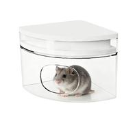 Genérico Hamster House - Acrylic 15x21x13.3cm Removable Cooling Shelter, Small Animal, Chill Sleeping Nest | Portable Pet Habitat For Gerbil Chinchilla Mouse Ferret Bunny Indoor Summer Use