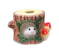 Genérico Hamster Hut, Ceramic Small Animal Hiding House Nest Shelter for Hamster Gerbil Mouse Chinchilla Ferret, Durable Cooling Pet Den for Indoor Outdoor Cage Habitat Home Bedding Comfort