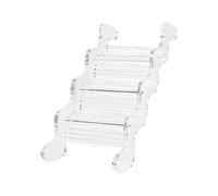Genérico Hamster Ladder Bridge - Clear Acrylic Climbing Ramp, Small Pet Cage Accessory, Golden Bear Mouse Gerbil Usage Supply, Thickened Material, 20-28cm Length 1 Piece Set Anti Slip Stairs