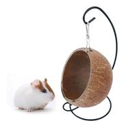 Genérico Hamster - Natural Hamster Hammock,Suspenssion Cocoonut Husk Hamstter Bed House with Warms Pad, Small Animal Habitat Decors
