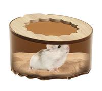 Genérico Hamster Sand Bath Box - Small Pet Cleaning Accessory | Clear Lid Bathing Container, Strong Sandbox for Gerbils, Mice, Dwarf Hamsters, Grooming Tool, Easy Clean Transparente