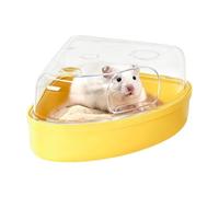 Genérico Hamster Sand Bath Container, Clear Cheese-Shaped Fun Container, Large Hamster Bathroom, for Playing Exploring Hiding Sleeping Gerbil Toilet Home Playground Exploring Travel