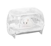 Genérico Hamster Sand Bath Container | Transparent Sand Bath Shower Room | Small Animal Habitat Decor, Digging Sands Container for Hamsters Gerbils Small Animals