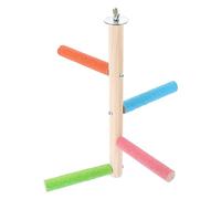 Genérico Hámster Soporte De Percha De Pájaro Loro Jaulas De Pájaros Accesorios para Pájaros Percha De Arena para Pájaros Nido Pájaro para Jaula Hamaca Percha De Loro Colibrí Perca De Madera