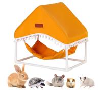 Genérico Hamster Swing Bed Cage Hammock House,- Breathable Removable Cushion Stand Design,Small Pet Sleeping Nest, Resting Shelter,Cage Comfort Accessory, Hanging Lounge Seat | For Hamsters