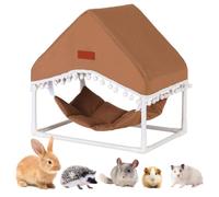 Genérico Hamster Swing Bed Cage Hammock House,- Breathable Removable Cushion Stand Design,Small Pet Sleeping Nest, Resting Shelter,Cage Comfort Accessory, Hanging Lounge Seat | For Hamsters