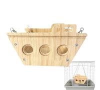 Genérico Hamster Swing Cage Toy, Wooden Suspension Exercise Device, Swing Aid with Sturdy Build, Comfortable Reliable Daily Use, Premium Quality Chinchilla Guinea Rabbit Gerbil Mice 7.87x6.49x4.72in