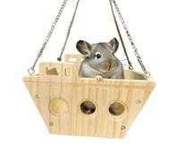 Genérico Hamster Swing Cage Toy, Wooden Suspension Exercise Device, Swing Aid with Sturdy Build, Comfortable Reliable Daily Use, Premium Quality Chinchilla Guinea Rabbit Gerbil Mice 7.87x6.49x4.72in