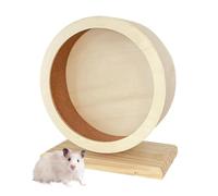 Generico Hamster Wheel - Large Silent Wooden Spinner Exercise Wheel | Anti-Noise Pet Running heel With Base | Small Animal Toy For Hamster, Gerbil, Mouse, Hedgehog & Other Pets