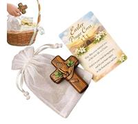 Genérico Hand Cross - Wooden Christian Fidget - Comfort With Card And Bag,for Men Women Church Home Daily Devotion Personal Meditation Prayer Corner Religious Ceremony