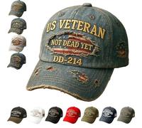 Genérico Hand-Embroidered Artisan Cap, US 250th Anniversary Casual Hat, 100% Bitter Lifetime Member Caps (#D)