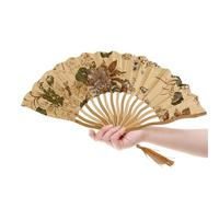 Genérico Hand Fan, Clacking Fan, 8.27x0.98 Inches Size, Lightweight Elegant Vintage Foldable Handheld Cooling Tool, Travel Accessory for Wedding, Carnival, Festival, Outdoor, Concert and Summer