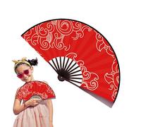 Generico Hand Fan Foldable - Decorative Folding Handheld Fan, Elegant Printed Fabric, Strong Frame Construction, Compact Pocket Size | Summer Cooling Tool, Stage Prop, Costume Accessory