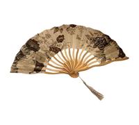 Genérico Hand Fan Foldable, Vintage Folding Clacking Fan, Handheld Summer Cooling Tool, Travel Companion for Hot Weather Wedding Carnivals Festivals Concerts Outdoors, 21x2.5cm