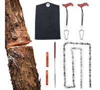 Genérico Hand Rope Saw - Pocket Chainsaw | Rope Saw for Tree Limbs | High Limb Pocket Chainsaw | High Reach Folding Hand Ropes | Manual Tree Limb Cutter Tool for Backpacking, Survival, Gardening