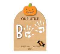 Generico Handabdruck Fußabdruck Set - Erinnerungskit Erste Halloween Andenken Bastelset Abdruckornament | Liebevolle Gestaltung Für Geburt Babyfest Familie Eltern Kinder Weihnachten Halloween Kinde