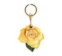 Genérico Handbag Charm - Floral Keyring, 2.56x2.6 Inches Aesthetic Rose Accessory with Compact Leather Craftsmanship, Backpack Ornament, Decorative Jewelry, Feminine Surprise for Purse Decor