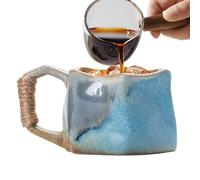 Genérico Handcrafted Ceramic Cup, Ceramic Coffee Cup Handmade, Ceramic Drinkware, Pottery Tea Mug, 12 x 8,5 x 7,2 cm, 4,72 x 3,35 x 2,83 pulgadas para Home Party Coffee Tea Juice Milk