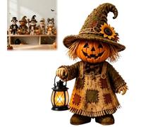 Genérico Handcrafted Halloween Ghost Figurines, Rustic Fall Pumpkin Ghost Mummy Skeleton Figurines, Adorable 3D Resin Monster Statue Decoration for Mantel Porch,Festive Tabletop Decor