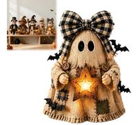 Genérico Handcrafted Halloween Ghost Figurines, Rustic Fall Pumpkin Ghost Mummy Skeleton Figurines, Adorable 3D Resin Monster Statue Decoration for Mantel Porch,Festive Tabletop Decor