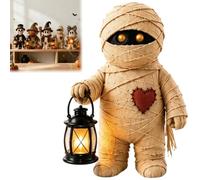 Genérico Handcrafted Halloween Ghost Figurines, Rustic Fall Pumpkin Ghost Mummy Skeleton Figurines, Adorable 3D Resin Monster Statue Decoration for Mantel Porch,Festive Tabletop Decor