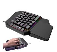 Genérico Handed Keyboard - Ergonomic Left Hand Mechanical Feel Keypad | Wired USB Mini Game Board For Mobile, PC, & E-Sports | Keys Response For FPS Games